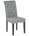 Set of 2 Fabric Dining Chairs Grey VELVA_868055