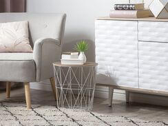 Sivupöytä metalli säilytystila valkoinen LANARK