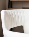 Sada 2 sametových jídelních židlí krémové bílé SANILAC_916020