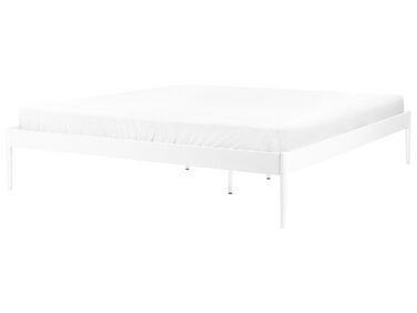 Łóżko metalowe 180 x 200 cm białe VAURS