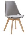 Set of 2 Velvet Dining Chairs Grey DAKOTA II_868052