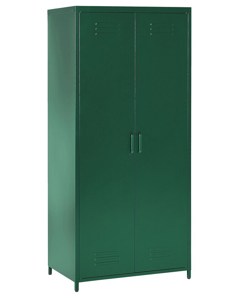 2 Door Metal Storage Cabinet Green VARNA_826269