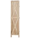 Wooden Folding 4 Panel Room Divider 170 x 163 cm Light Wood RIDANNA_874077