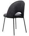 Set of 2 Velvet Dining Chairs Black COVELO_859996