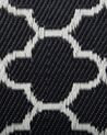 Outdoor Teppich schwarz 90 x 180 cm marokkanisches Muster zweiseitig Kurzflor SURAT_734073