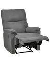 Fabric Recliner Chair Grey EVERTON_884490