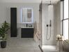Mobile bagno nero con pensile lavabo e specchio TUDELA_819985
