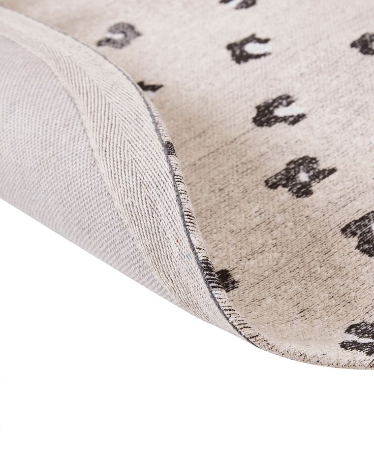 Round Cotton Area Rug ⌀ 140 cm Beige AFIS | Beliani.co.uk