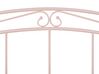 Kovová postel 90 x 200 cm pastelově růžová TULLE_883121