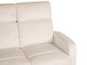 Sofa 2-osobowa welurowa z elektryczną funkcją relaksu biała VERDAL_904860