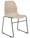 Set of 4 Dining Chairs Beige PANORA_873627