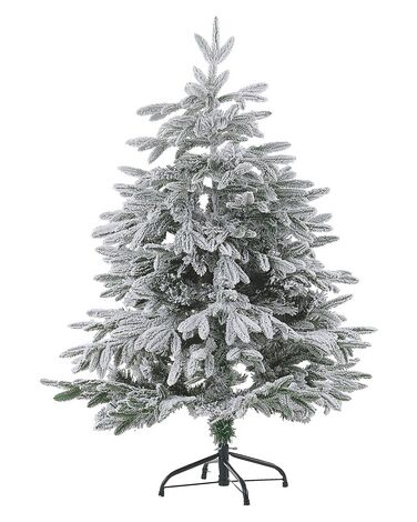 Künstlicher Weihnachtsbaum schneebedeckt 120 cm weiß BASSIE