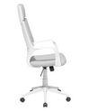 Krzesło biurowe regulowane biało-szare DELIGHT_688463
