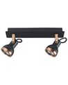 2 Light Spotlight Metal Bar Black and Copper BARO_828855