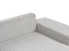 Canapé-lit d'angle à droite avec rangement en tissu gris clair LUSPA_901014