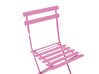 Balkonset Stahl rosa zusammenklappbar FIORI_906116