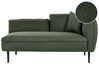 Right Hand Boucle Chaise Lounge Dark Green CHEVANNES_858667