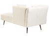 Left Hand Fabric Chaise Lounge White RIOM_877256