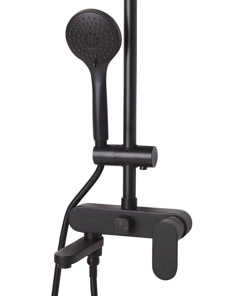 Mixer Shower Set Black GURARA Beliani.co.uk