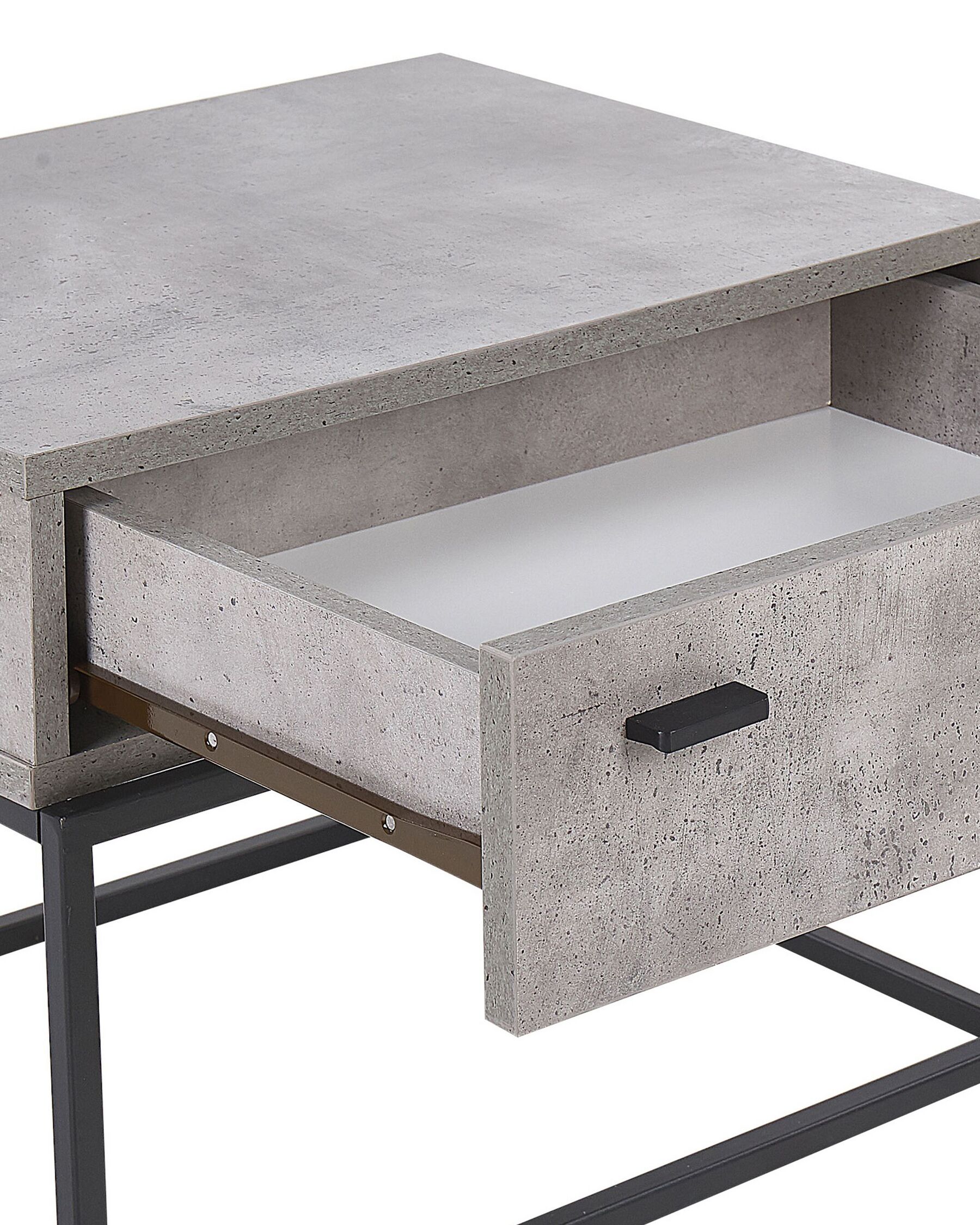 1 Drawer Bedside Table Concrete Effect CAIRO Beliani.de