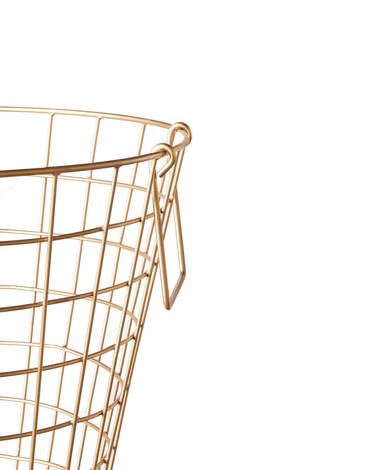 Metal Wire Basket Gold NITMA Beliani.fi