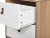 2 Drawer Bedside Table Light Wood with White NUEVA_787587
