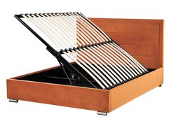 Parisänky sametti säilytystila oranssi 140 x 200 cm ROUEN Parisänky sametti säilytystila oranssi 140 x 200 cm ROUEN