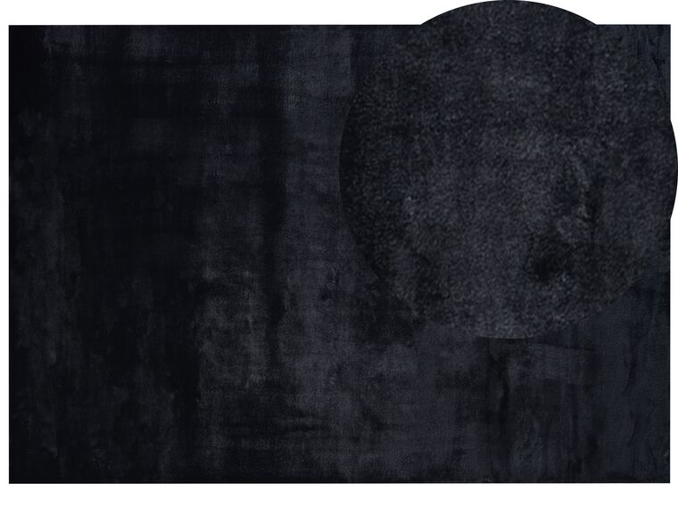 Vloerkleed kunstbont zwart 160 x 230 cm MIRPUR_858804