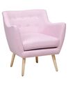Fabric Armchair Pink DRAMMEN_690035
