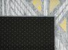 Teppich grau-gelb 160 x 230 cm geometrisches Muster Kurzflor KARGI_755542