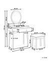 Toaletný stolík s 3 zásuvkami a LED zrkadlom biela/zlatá ROSEY_844808
