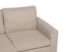 Left Hand Fabric Corner Sofa Bed with Storage Beige NESNA_912755
