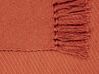 Koc bawełniany 125 x 150 cm czerwony YARSA_839735