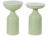 Conjunto de 2 mesas de apoio em metal verde COTA/TENJO_883261