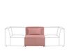 Sofa mellemmodul lyserød fløjl LEMVIG_794501