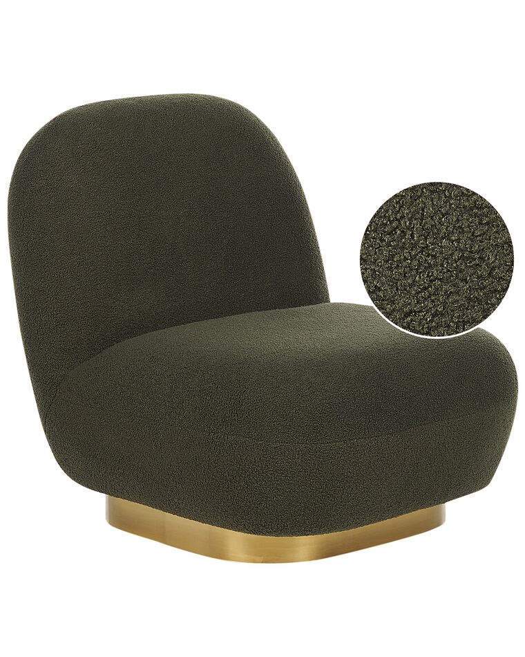 Boucle Armless Chair Green LOVIISA_899150