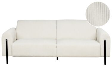 Sofa 3-osobowa sztruksowa biała ASKIM