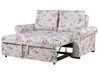 Sofá-cama de 2 lugares com padrão floral em cinzento claro SILDA_789669