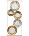 Wall Décor with Mirrors 39 x 90 cm Gold MAICOBA_848435