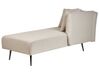 Left Hand Fabric Chaise Lounge Beige RIOM_877328