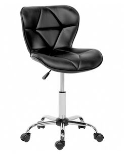 Työtuoli keinonahkainen musta VALETTA