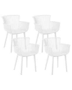 Tuoli muovi valkoinen 4 kpl PESARO Tuoli muovi valkoinen 4 kpl PESARO