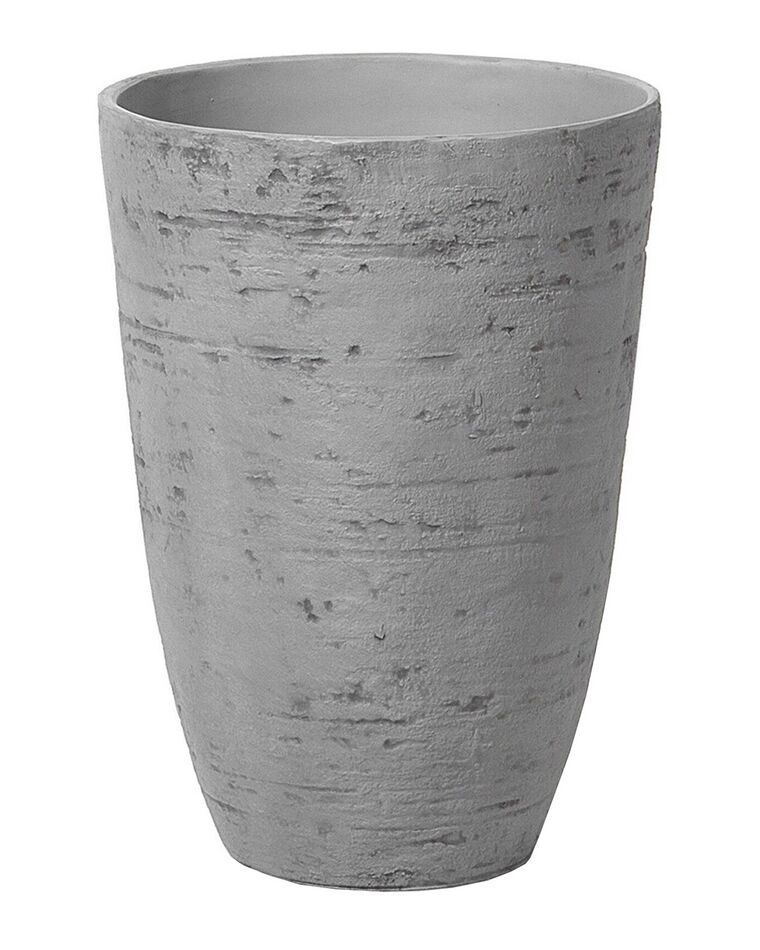 Vaso para plantas em pedra cinzenta 35 x 35 x 50 cm CAMIA_692469