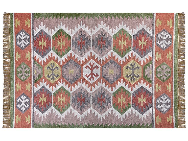 Outdoor Teppich mehrfarbig 160 x 230 cm orientalisches Muster Kurzflor SAHBAZ_852850