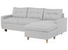 Left Hand Corner Sofa Bed with Storage Light Grey FLAKK_745720