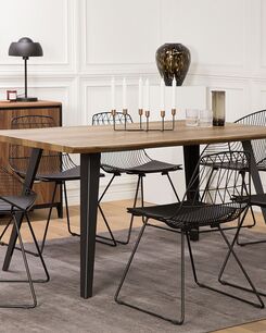 Kynttilänjalka metalli 6-haaraa musta 12 cm BANGKA