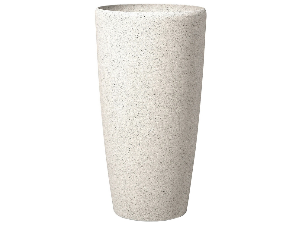 Vaso da fiori moderno tondo bianco 39x39x75cm ABDERA 