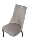 Sada dvou sametových jídelních židlí v šedé barvě CLAYTON_710961