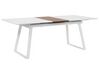 Rozkladací jedálenský stôl 160/200 x 90 cm biela/svetlé drevo KALUNA_798353