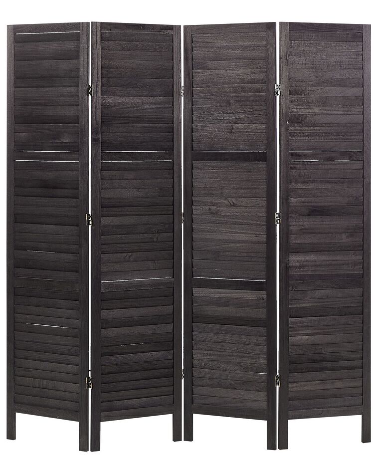 Raumteiler aus Holz 4-teilig dunkelbraun faltbar 170 x 163 cm AVENES_874056